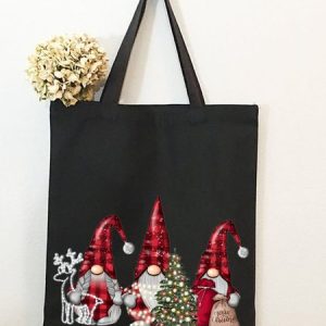 Christmas Gnomes Graphic Shopping Tote, Bags, Lilicloth.com