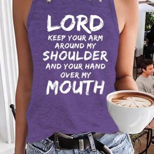 Lord Keep Your Arm Around My Shoulder Casual Knit Tank, Tank Tops, Lilicloth.com