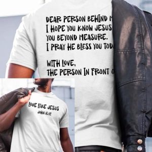 Love Like Jesus Crew Neck Cotton Blends Short Sleeve Short sleeve T-shirt, T-shirts, Lilicloth.com