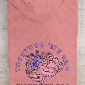 Support Alzheimer's Purple Ribbon  Cotton T-shirt, T-shirts, Lilicloth.com