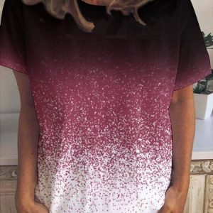 Gradient Sweet Short sleeve tops, T-shirts, Lilicloth.com