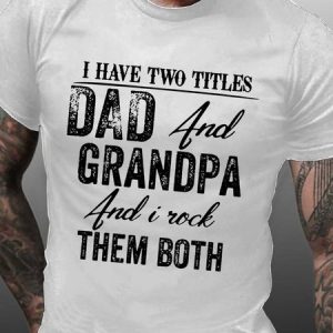 Men Dad Grandpa Love Family Letters Crew Neck Fit T-Shirt, T-shirts, Lilicloth.com
