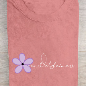 Alzheimer's Flower Cotton T-Shirt, T-shirts, Lilicloth.com