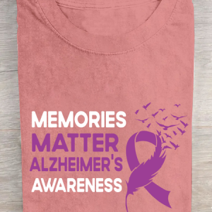 Memories Matter Alzheimer's Awareness Cotton T-Shirt, T-shirts, Lilicloth.com