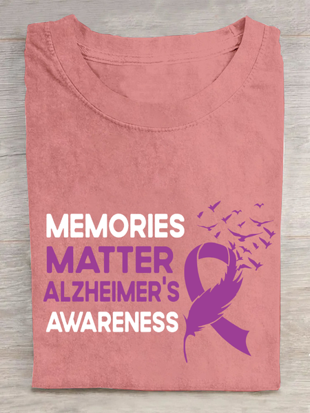 Memories Matter Alzheimer's Awareness Cotton T-Shirt, T-shirts, Lilicloth.com