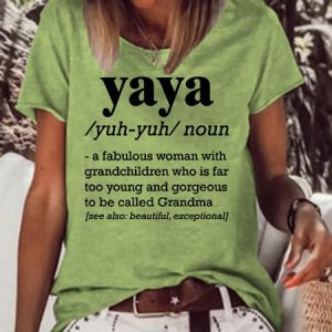 Yaya definition Best Grandma Short Sleeve Tops, T-shirts, Lilicloth.com
