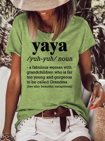 Yaya definition Best Grandma Short Sleeve Tops, T-shirts, Lilicloth.com