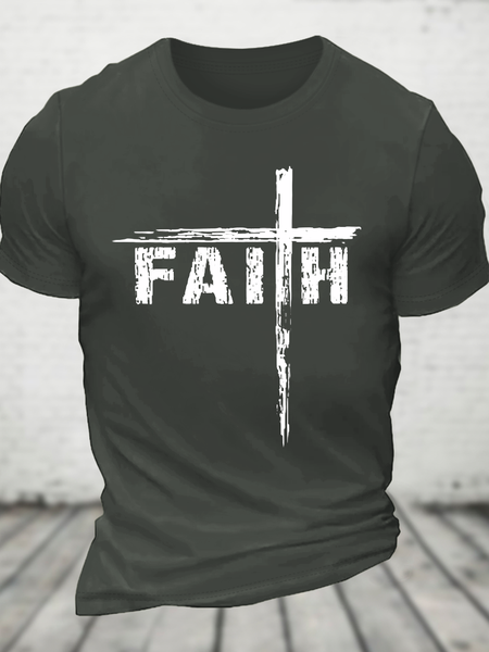 Faith Cross Cotton T-Shirt, T-shirts, Lilicloth.com