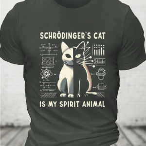 Schrodinger's Сat Cotton T-Shirt, T-shirts, Lilicloth.com
