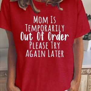Funny Mom is Temporarily Short sleeve tops, T-shirts, Lilicloth.com