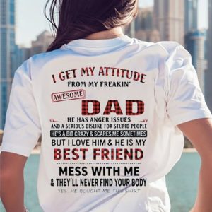 I Get My Attitude From Awesome Dad T-Shirt, T-shirts, Lilicloth.com