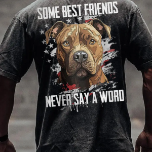 Best Friend Pitbullv Intage Washed Shirt, T-shirts, Lilicloth.com