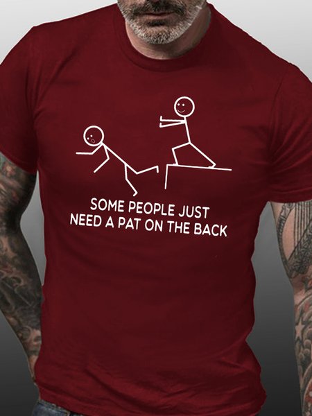 Funny Some People Just Need A Pat On The Back Shirt Short sleeve T-shirt, T-shirts, Lilicloth.com