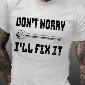 Funny Fix Casual Crew Neck Cotton T-Shirt, T-shirts, Lilicloth.com
