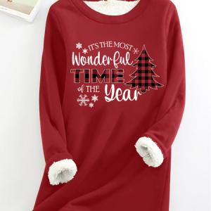 Women's Crew Neck Christmas Tree Casual Winter Cotton-Blend Long Sleeve Sweatshirt, JustFashionNow Sweatshirts & Hoodies, color:Red|size:3XL,