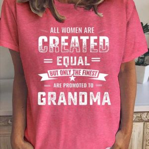 Funny Grandma Crew Neck Short Sleeve T-Shirt, T-shirts, Lilicloth.com