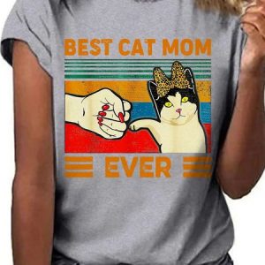 The Best Cat Mam Graphic Tee, T-shirts, Lilicloth.com