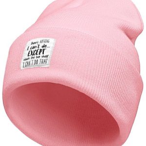 ThereвЂ™s Nothing I CanвЂt Do Except Reach The Top Shelf I CanвЂ™t Do That Funny Text Letter Beanie Hat, Hats, Lilicloth.com
