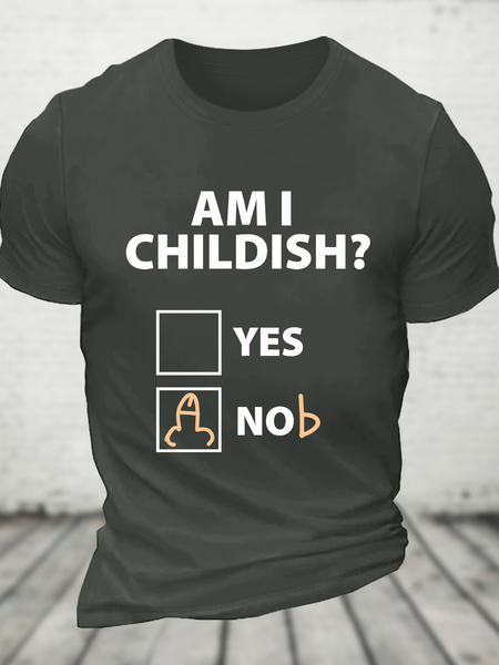Am I Childish Cotton T-Shirt, T-shirts, Lilicloth.com