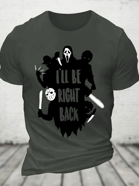 I'll Be Right Back - Horror Movie Cotton T-Shirt, T-shirts, Lilicloth.com