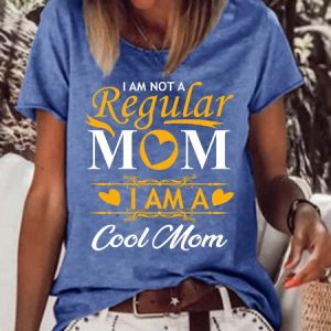 Lilicloth X Y I Am Not Regular Mom I Am A Cool Mom Womens T-Shirt, T-shirts, Lilicloth.com
