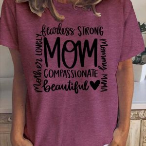 Mom Mother's Day Gift Mom Life Casual T-Shirt, T-shirts, Lilicloth.com