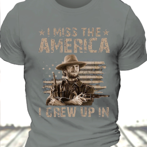 Cotton I Miss The America Casual Loose Text Letters T-Shirt, T-shirts, Lilicloth.com