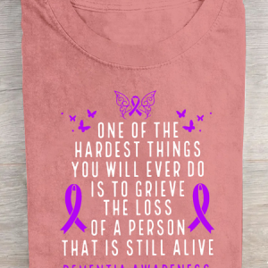 Dementia Awareness Month Butterfly Warrior Alzheimers Cotton T-Shirt, T-shirts, Lilicloth.com