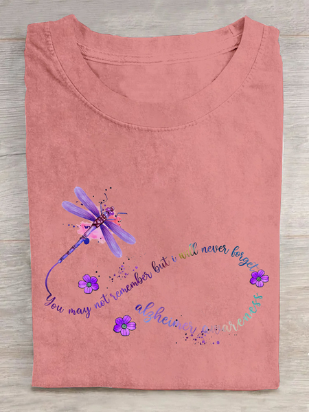 You May Not Remember But I Will Never Forget Alzheimer Awareness Cotton T-Shirt, T-shirts, Lilicloth.com