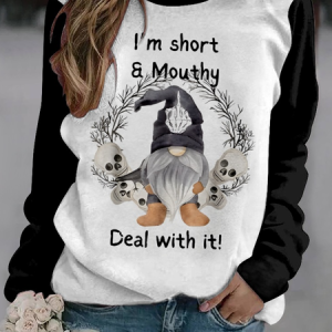 Women's Crew Neck Halloween (pumpkin) Casual Spring/Fall Long Sleeve Sweatshirt, JustFashionNow Sweatshirts & Hoodies, color:Black|size:4XL,