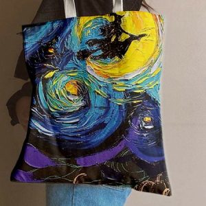 Halloween Full Print Painting Shopping Tote, Bags, Lilicloth.com