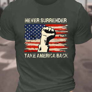 Never Surrender!Never Surrender! Cotton T-shirt, T-shirts, Lilicloth.com