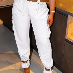 Pocket Design High Waist Pants, Pants, ChicMe catalog