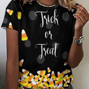 Womens Halloween Casual T-Shirt, T-shirts, Lilicloth.com