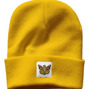 Sunflower Butterfly Cross Animal Graphic Beanie Hat, Hats, Lilicloth.com