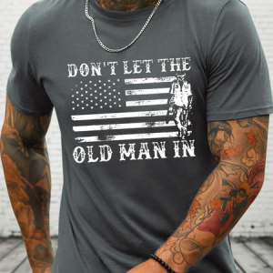 Casual Loose Cotton Flag T-Shirt, T-shirts, Lilicloth.com