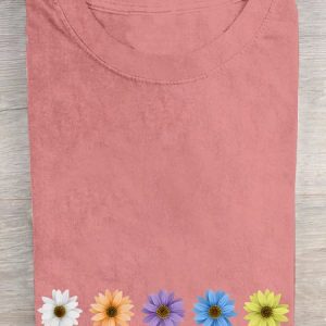 Alzheimer's Awareness  Floral Print Cotton T-shirt, T-shirts, Lilicloth.com
