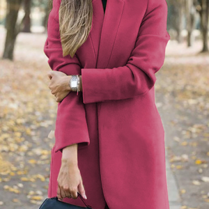 Women's Plain Thicken Loose Jacket, Outerwear, color:Rose Red|size:5XL, catalog Noracora shop