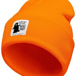 Lilicloth X Paula I'm Too Old for This Boosheet Halloween Graphic Beanie Hat, Hats, Lilicloth.com
