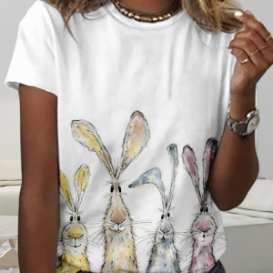 Easter Casual Regular Fit Crew Neck T-Shirt, T-shirts, Lilicloth.com