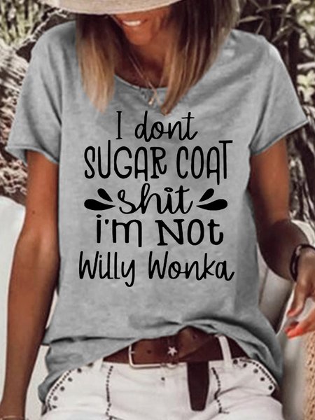Womens I Don't Sugar Coat Casual T-Shirt, T-shirts, Lilicloth.com