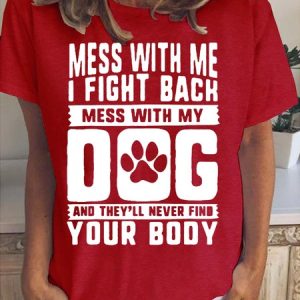 Funny Dog Lover Letter Short sleeve Top, T-shirts, Lilicloth.com