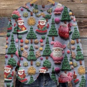 3D Christmas tree pullover knitted sweater, Sweaters, Lilicloth.com
