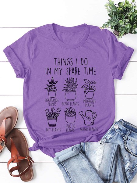 Things I Do In My Spare Time Plant Mom T-Shirt, T-shirts, Lilicloth.com