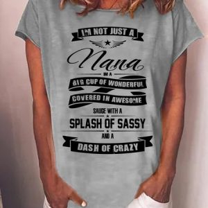 Lilicloth X Cadzart I'm Not Just A Nana Womens T-Shirt, T-shirts, Lilicloth.com