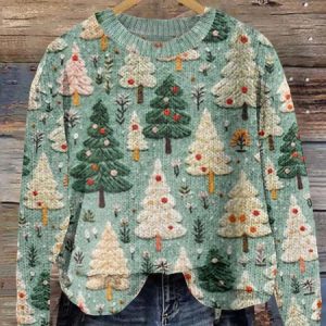 Christmas tree pullover knitted sweater, Sweaters, Lilicloth.com