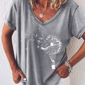 Dandelion Women Tshirt, T-shirts, Lilicloth.com