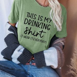 This Is My Drinking Shirt Tee, T-shirts, Lilicloth.com