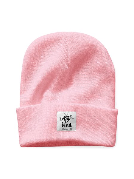 Be Kind To The Text-print Knitted Hat, Hats, Lilicloth.com
