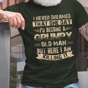 Men Grumpy Old Men Casual Text Letters T-Shirt, T-shirts, Lilicloth.com